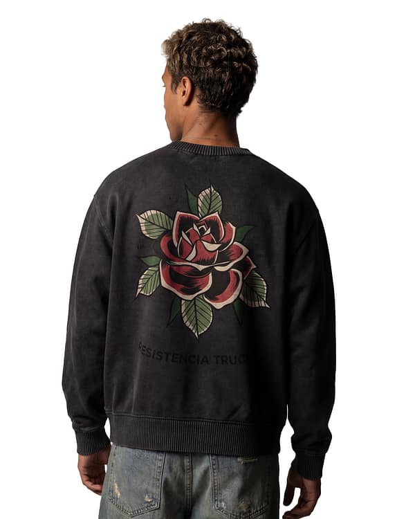 BLK Grey Mineral Wash Oversized Sweater 01