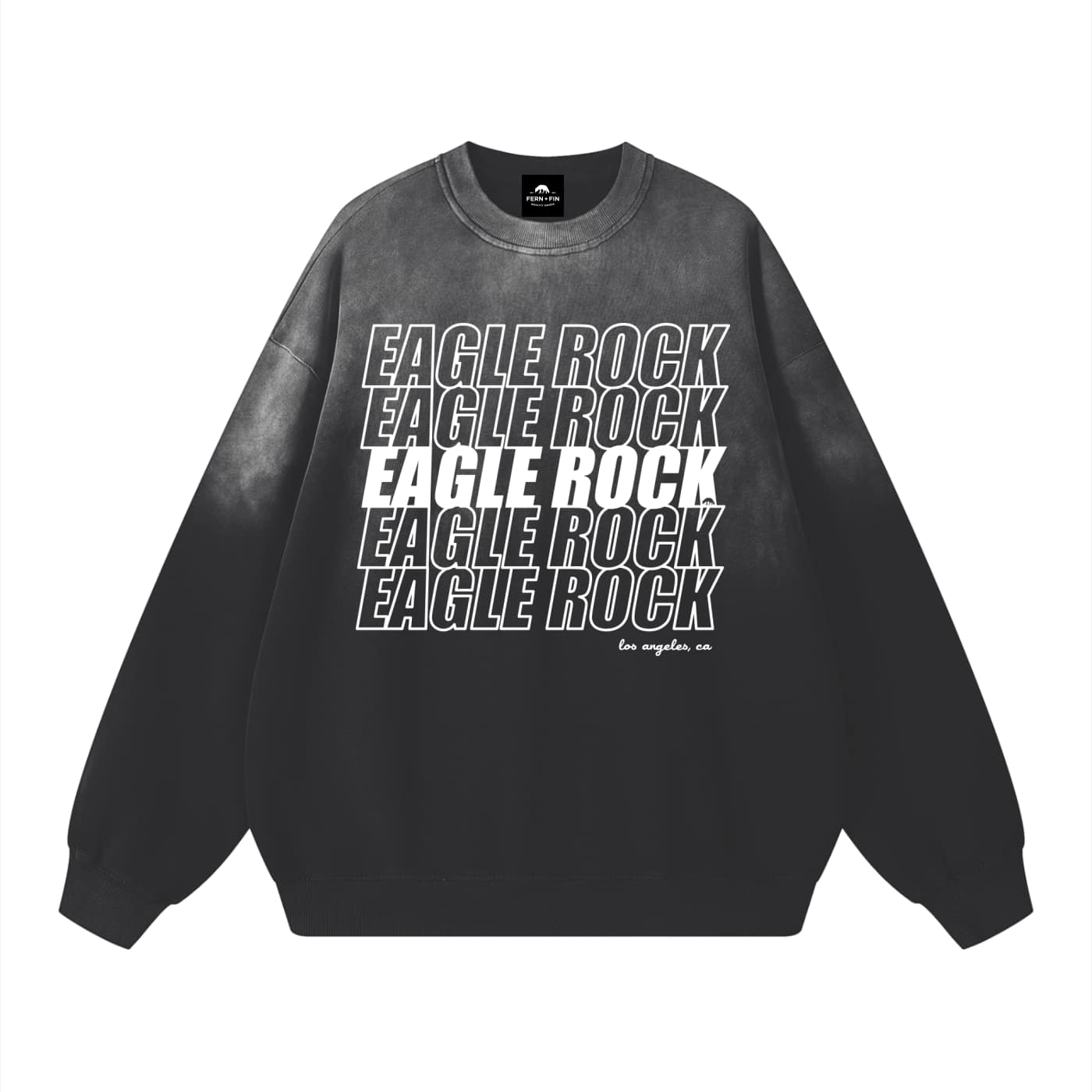 Sunfade Eagle Rock Drop-Shoulder Cotton Sweatshirt Front