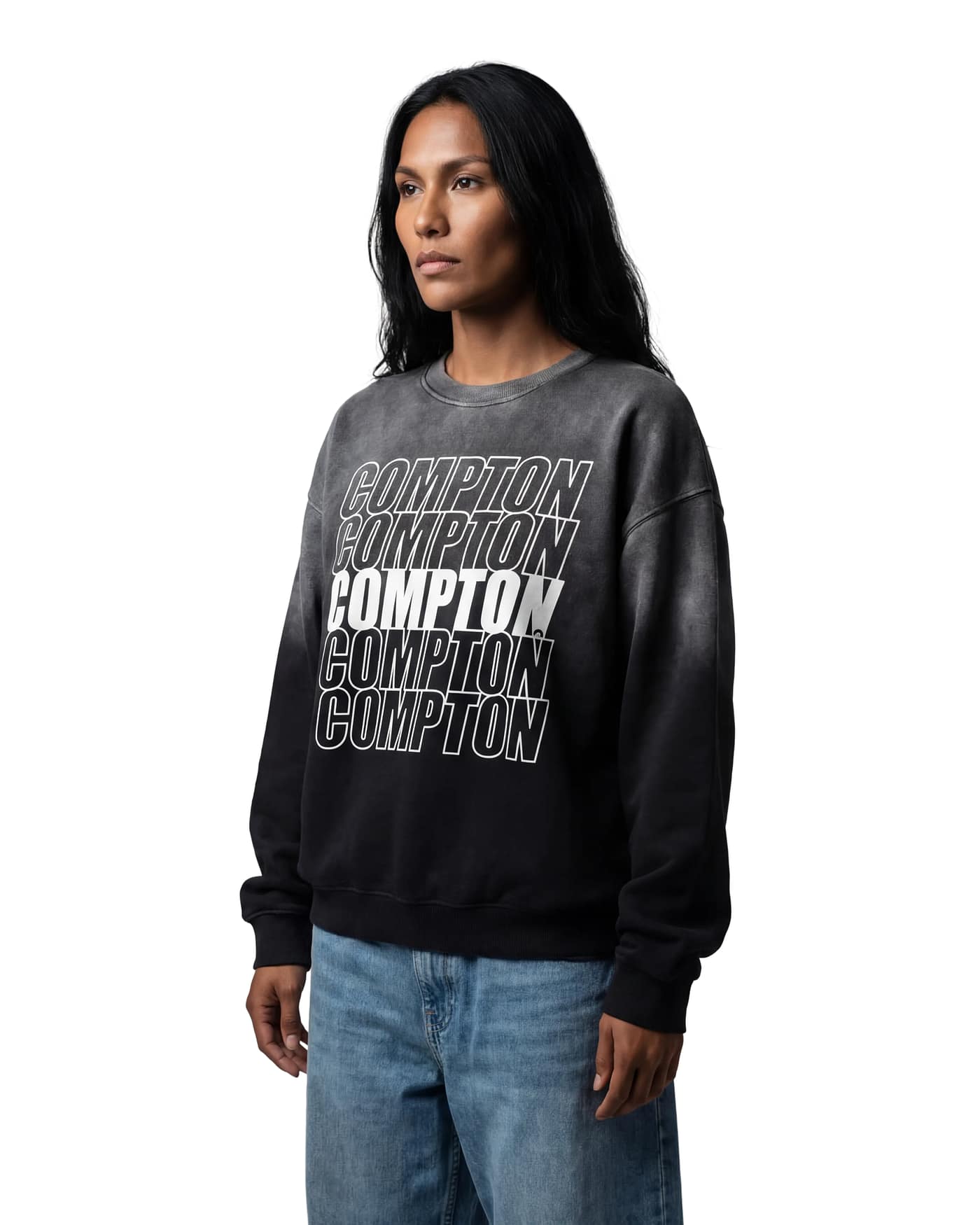 Sunfade Compton Drop-Shoulder Cotton Sweatshirt