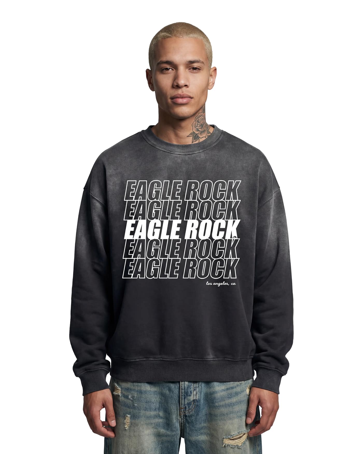 Sunfade Eagle Rock Drop-Shoulder Cotton Sweatshirt